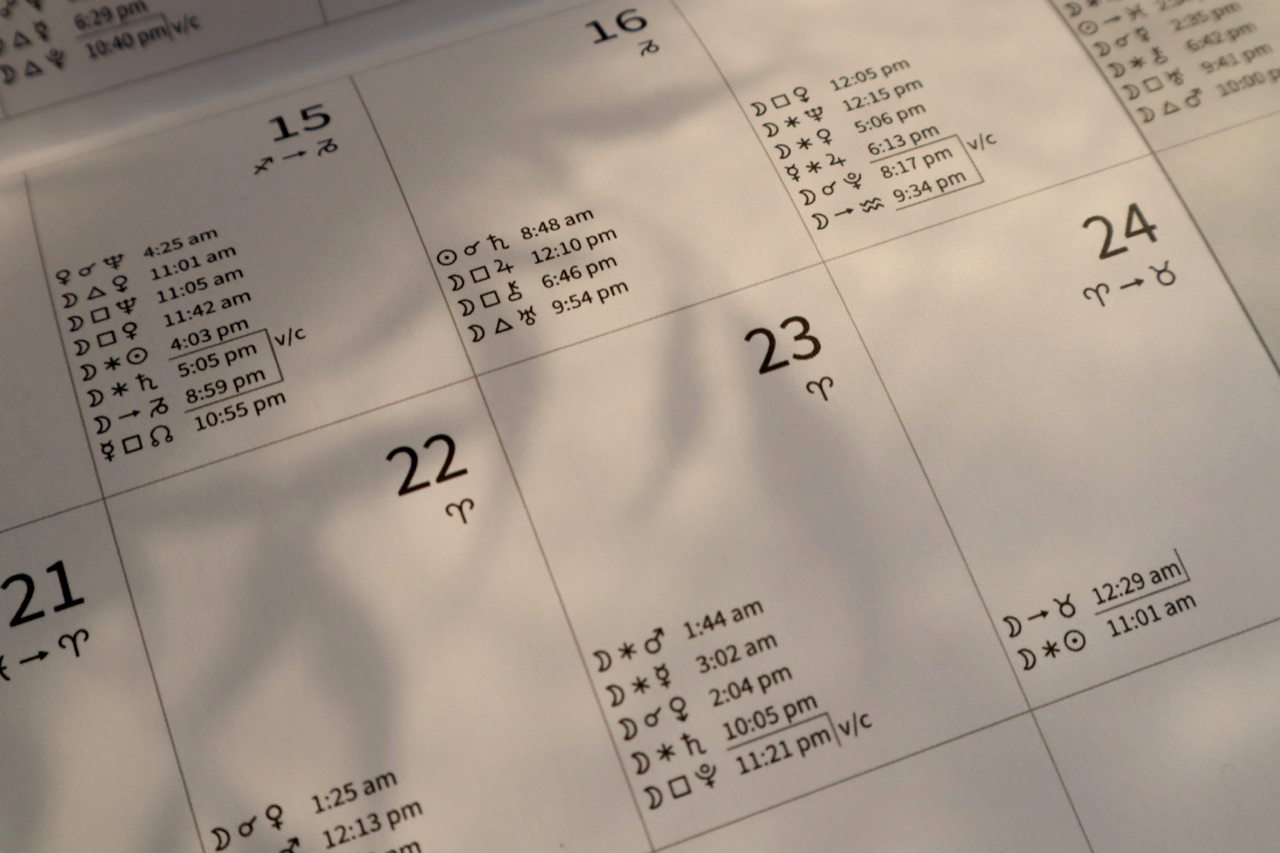 2023 Astrological Wall Calendar Moon Trine Co